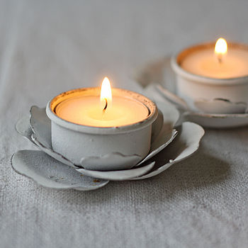 Set Of Three Flower Tea Light Holders By The Wedding of my Dreams ...