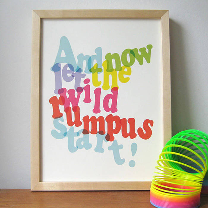 'and now let the wild rumpus start!' print by ruka-ruka ...