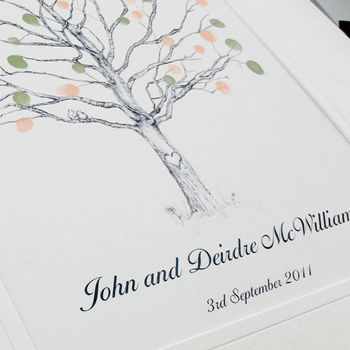 Personalised Thumbprint Tree Guest Book, 2 of 5