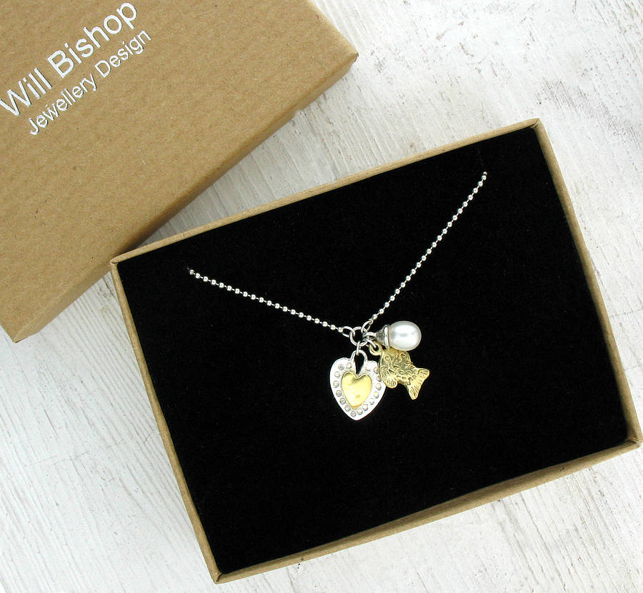 Silver And Gold Vermeil Charm Necklace By Will Jewellery Design