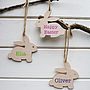 Personalised Wood Easter Bunny Tag Decoration, thumbnail 1 of 2