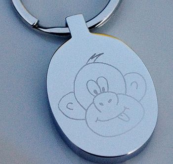 Personalised Engraved Drawing Key Ring, 7 of 10