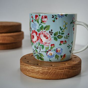 Chunky Oak Digestive Biscuit Coasters, 4 of 5