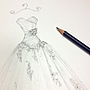 Pencil Wedding Dress Portrait, thumbnail 2 of 4