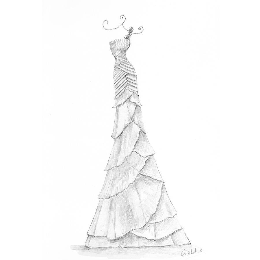 Wedding Dress Pencil Drawing : Fashion Designer Dresses Sketches ...