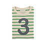 Gooseberry + Cream Breton Striped Number/Age T Shirt, thumbnail 2 of 6