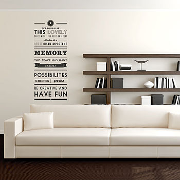 Personalised Quote Wall Sticker, 3 of 6