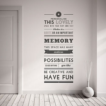Personalised Quote Wall Sticker, 2 of 6