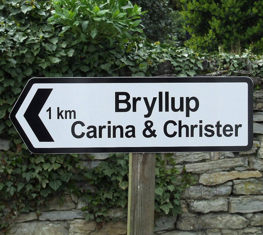 personalised direction sign by england signs | notonthehighstreet.com