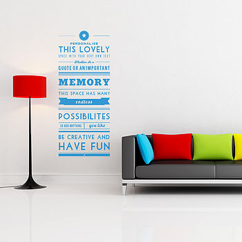 Personalised Quote Wall Sticker, 4 of 6