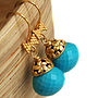 Turquoise Onion Briolette Earrings, thumbnail 3 of 6