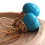 Turquoise Onion Briolette Earrings, thumbnail 5 of 6