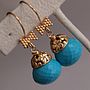 Turquoise Onion Briolette Earrings, thumbnail 6 of 6