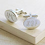 Engraved Oval Cufflinks, thumbnail 2 of 12