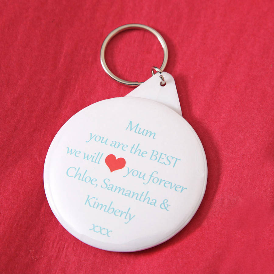 Image of Personalised 'We Love Mum' Keyring