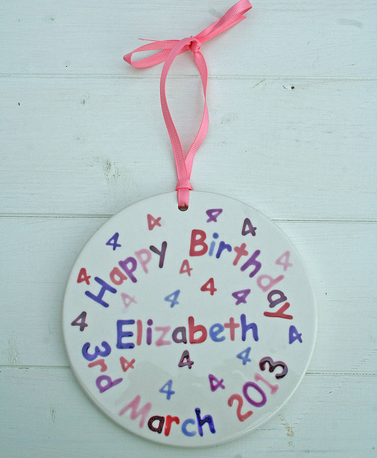 Personalised Birthday Age Plaque By Sparkle Ceramics