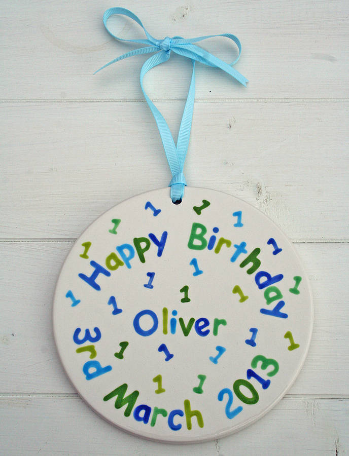 Personalised Birthday Age Plaque By Sparkle Ceramics