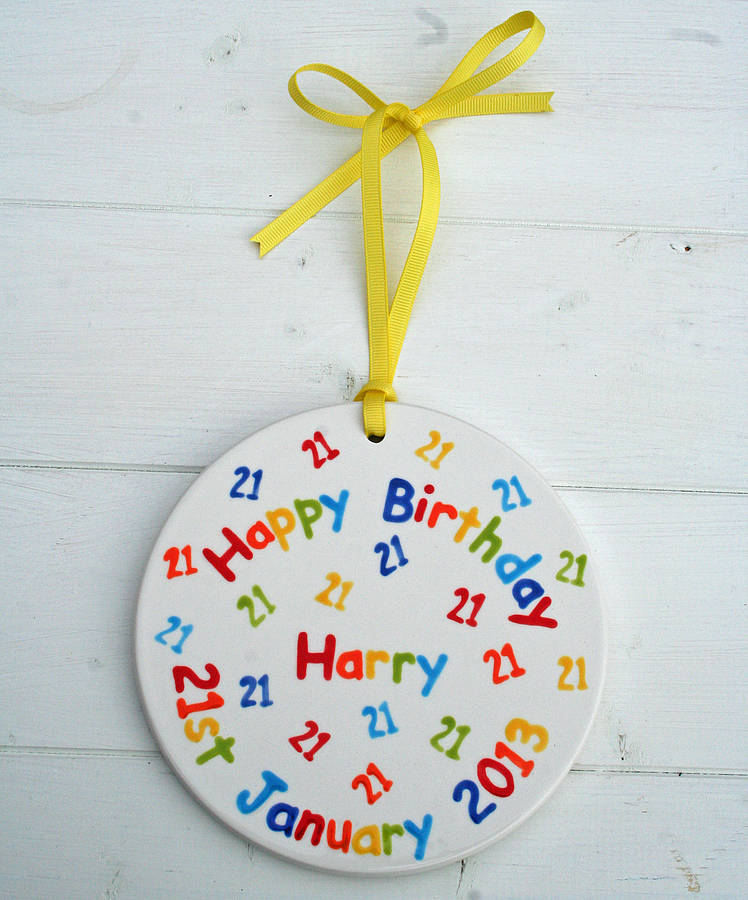 Personalised Birthday Age Plaque By Sparkle Ceramics