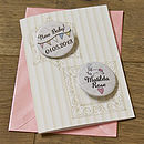 Personalised Mini Magnets New Baby Card By Bedcrumb