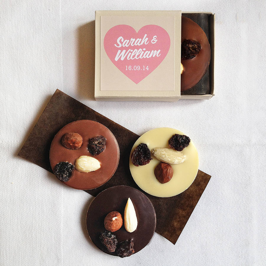 Personalised Chocolate Wedding Favours By Quirky Chocolate