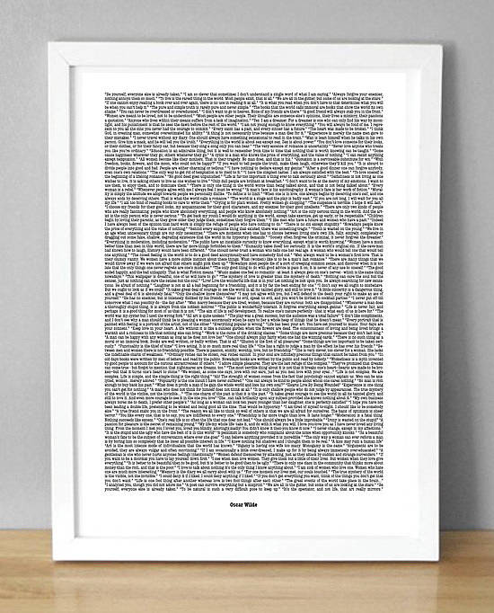 quotes by oscar wilde. typographic print a3 a1 sizes by i love art ...