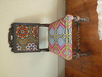 Set Of Four Tribal Print Covered Chairs, 9 of 12
