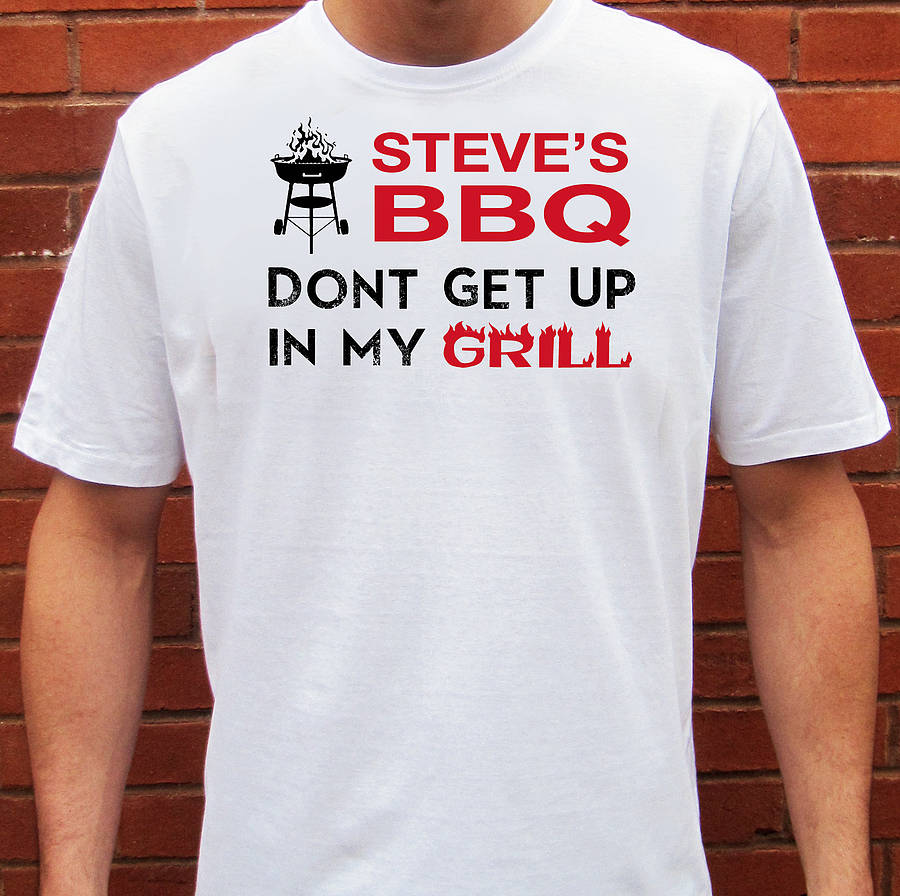Personalised Mens 'In My Grill' BBQ T Shirt By Precious Little Plum ...