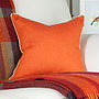 Orange Linen Cushion Cover With Piping, thumbnail 3 of 8