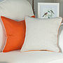Orange Linen Cushion Cover With Piping, thumbnail 2 of 8