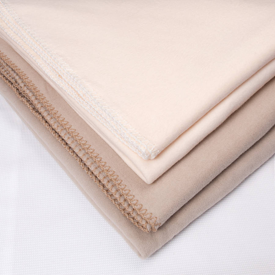 hampton organic cotton fleece blanket by the fine cotton company