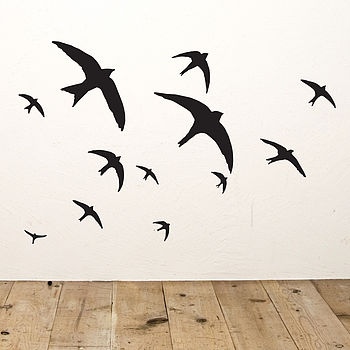 Flock Of Swifts Vinyl Wall Sticker, 4 of 6