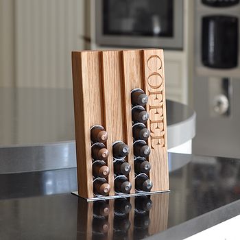 Personalised Oak Coffee Pod Rack, 9 of 12