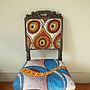 Set Of Four Tribal Print Covered Chairs, thumbnail 3 of 12
