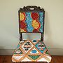 Set Of Four Tribal Print Covered Chairs, thumbnail 4 of 12