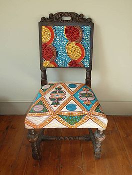 Set Of Four Tribal Print Covered Chairs, 4 of 12
