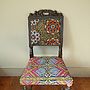 Set Of Four Tribal Print Covered Chairs, thumbnail 5 of 12