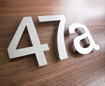 Large Modern Stainless Steel House Numbers, 2 of 9