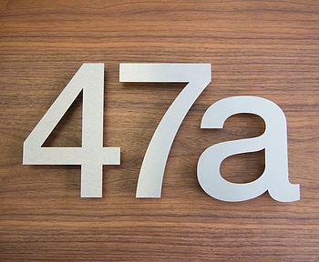 Large Modern Stainless Steel House Numbers, 8 of 9