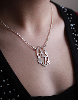 Handmade Decorative Double Initial Necklace, 4 of 8