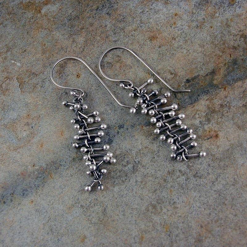 barbells silver earrings by camali design