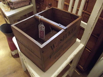Vintage Advertising Wooden Crate, 3 of 4