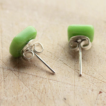 Square Glass Stud Earrings, 5 of 5