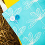Turquoise Etched Floral Apron, thumbnail 5 of 9