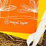 Orange Etched Floral Apron, thumbnail 5 of 8