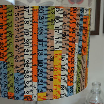 Tape Measure Fabric Lampshade, 3 of 4