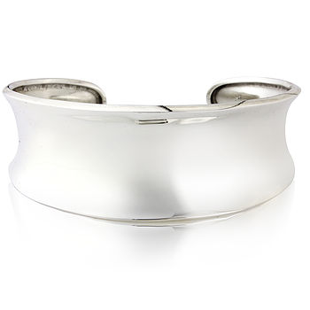 sterling silver tapered half cuff by argent of london ...