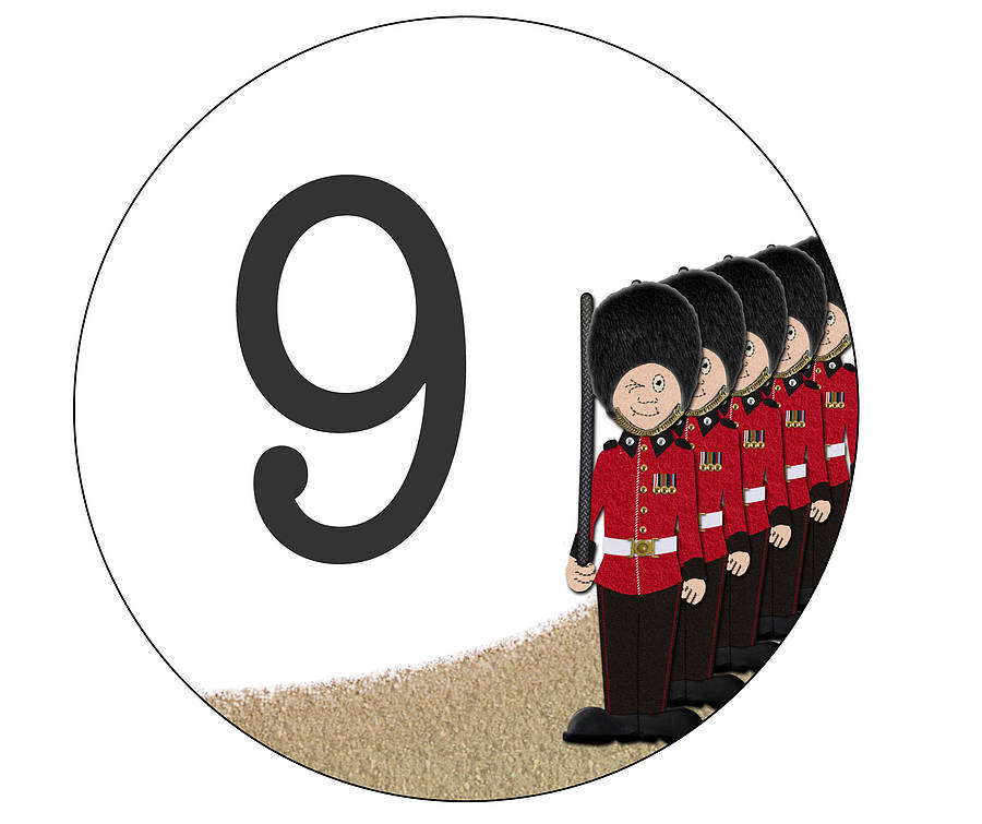 Guardsman Ceramic House Number Sign By Cherry Pie Lane