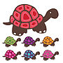 Patterned Tortoise Wall Stickers, thumbnail 2 of 2