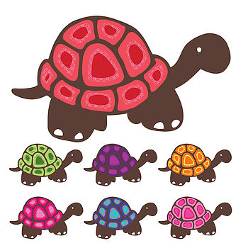 Patterned Tortoise Wall Stickers, 2 of 2