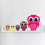 Patterned Owl Wall Stickers, thumbnail 1 of 2